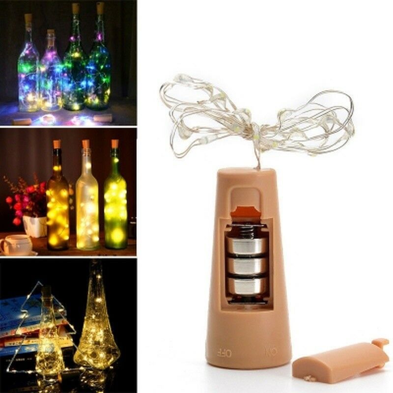 20 LED striscia di bottiglia di vino lampada luci fata Cork String Wire 2 M Wedding Party