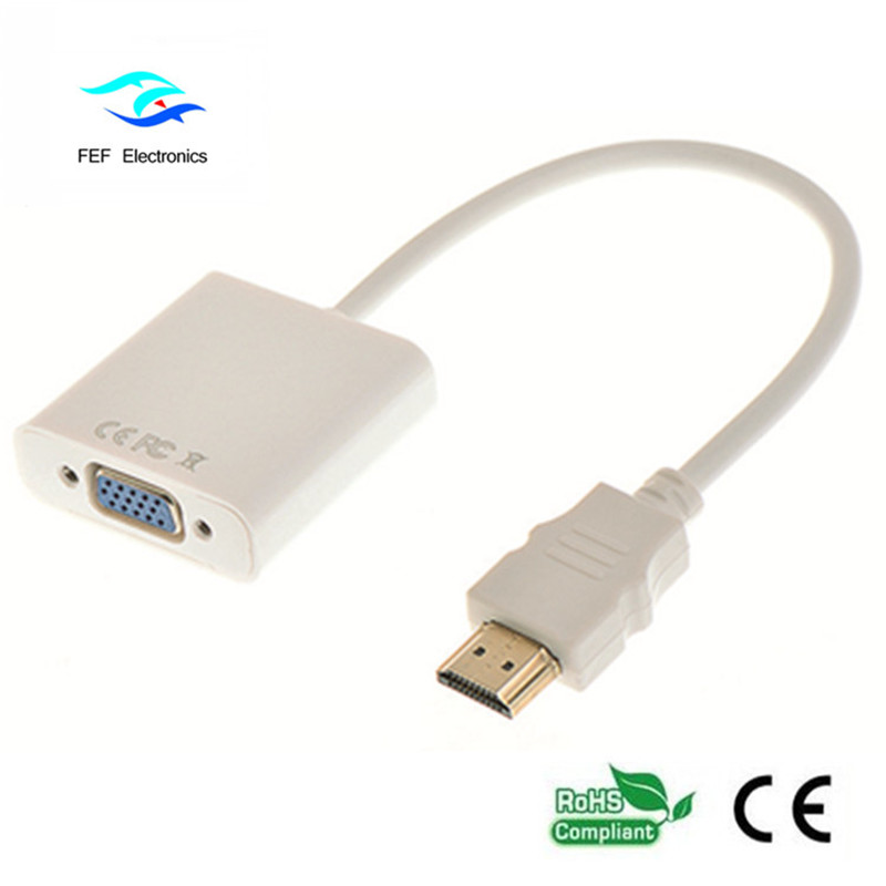 Plug And Play Cavo convertitore da femmina a femmina da 1080 a HDMI a VGA Codice: FEF-HIC-001