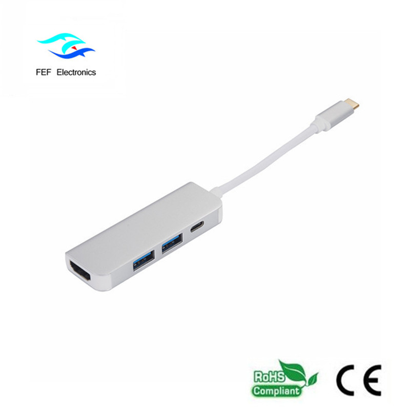 Tipo USB c / HDMI femmina + 2 * USB 3.0 femmina + SD + TF Codice convertitore: FEF-USBIC-022