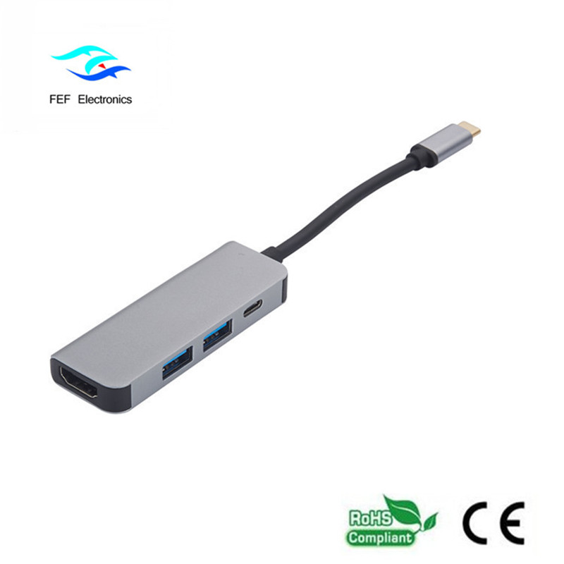 Tipo USB c / HDMI femmina + 2 * USB 3.0 femmina + SD + TF Codice convertitore: FEF-USBIC-022
