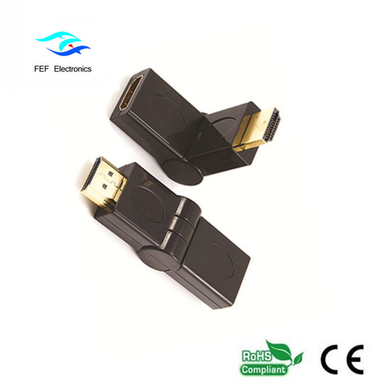 Adattatore da HDMI maschio a HDMI femmina tipo swing Gold / Nickel Codice: FEF-HX-002