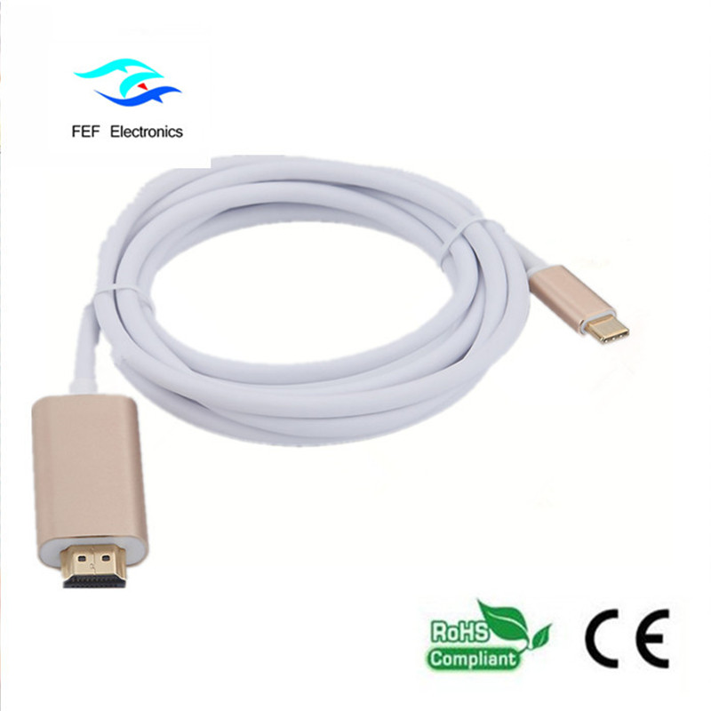 Convertitore maschio USB Tipo c a HDMI maschio Codice: FEF-USBIC-013