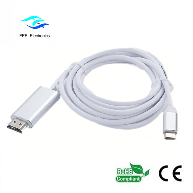 Convertitore maschio USB Tipo c a HDMI maschio Codice: FEF-USBIC-013