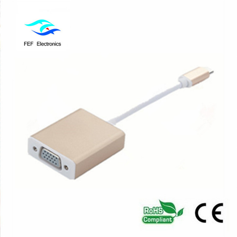 Convertitore femmina USB 3.1 da tipo C a femmina VGA Codice: FEF-USBIC-002