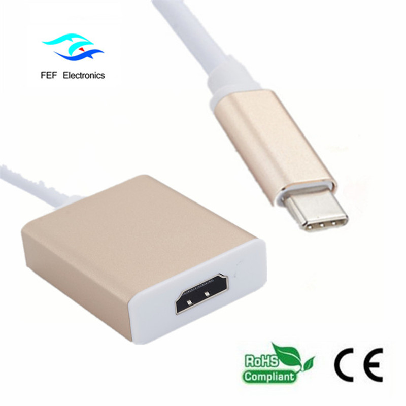 Custodia in metallo da USB tipo c a usb3.0 femmina + HDMI femmina + PD FEF-USBIC-005A