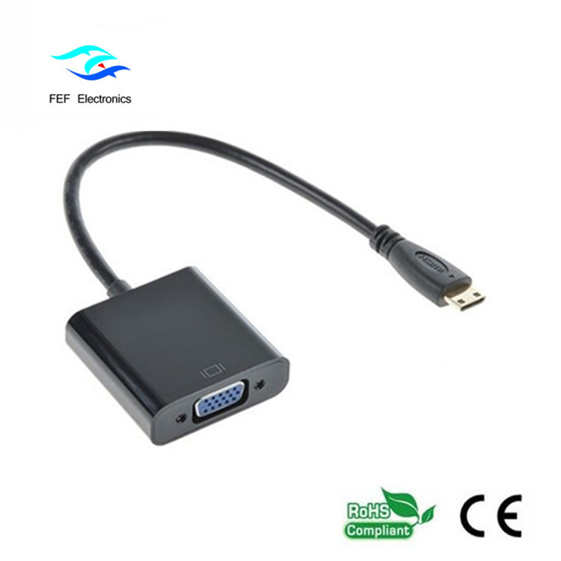 Convertitore da mini HDMI maschio a femmina VGA Codice: FEF-HIC-004