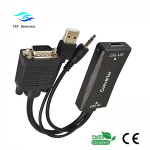 Alimentazione da VGA a HDMI femmina + Audio + USB Codice: FEF-HIC-011