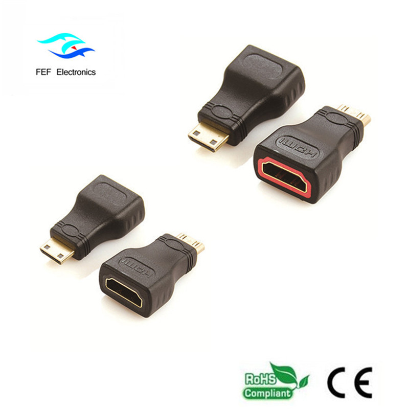 Adattatore HDMI femmina a mini HDMI maschio oro / nichelato Codice: FEF-H-022