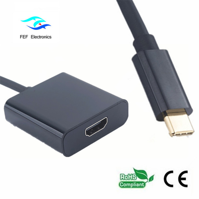Convertitore da USB tipo c a HDMI con custodia in metallo Codice: FEF-USBIC-006