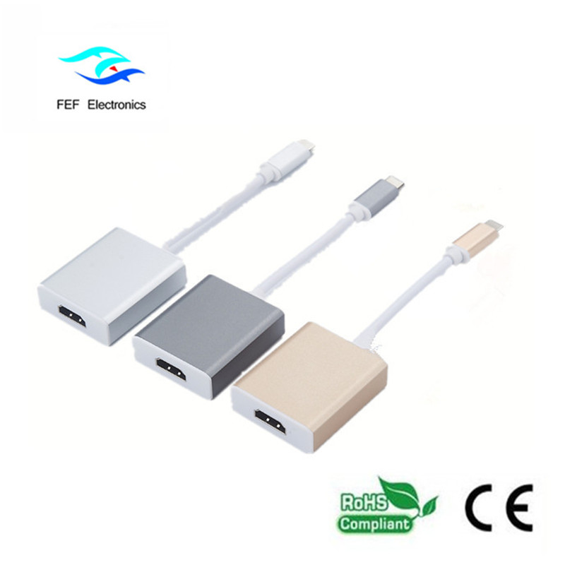 Convertitore da USB tipo c a HDMI con custodia in metallo Codice: FEF-USBIC-006