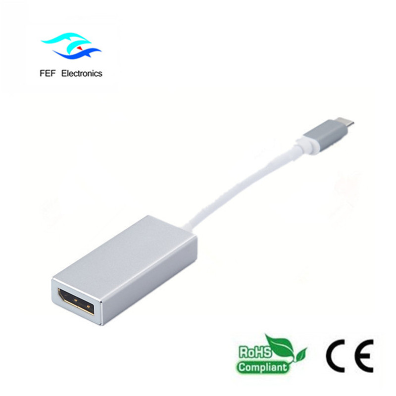 Convertitore USB da TYPE-C a Displayport Custodia in metallo Codice: FEF-USBIC-004
