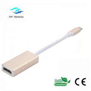 Convertitore USB da TYPE-C a Displayport Custodia in metallo Codice: FEF-USBIC-004