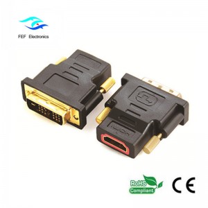 Adattatore femmina DVI (18 + 1) a HDMI oro / nichelato Codice: FEF-HD-002