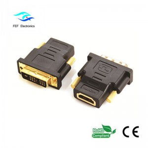 Adattatore femmina DVI (18 + 1) a HDMI oro / nichelato Codice: FEF-HD-002
