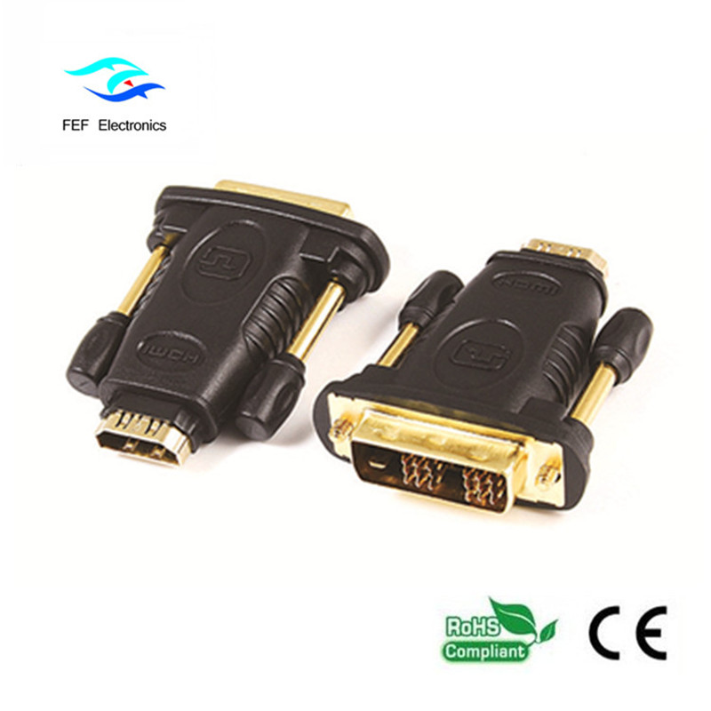 Adattatore femmina DVI (24 + 1) a HDMI oro / nichel Codice: FEF-HD-005