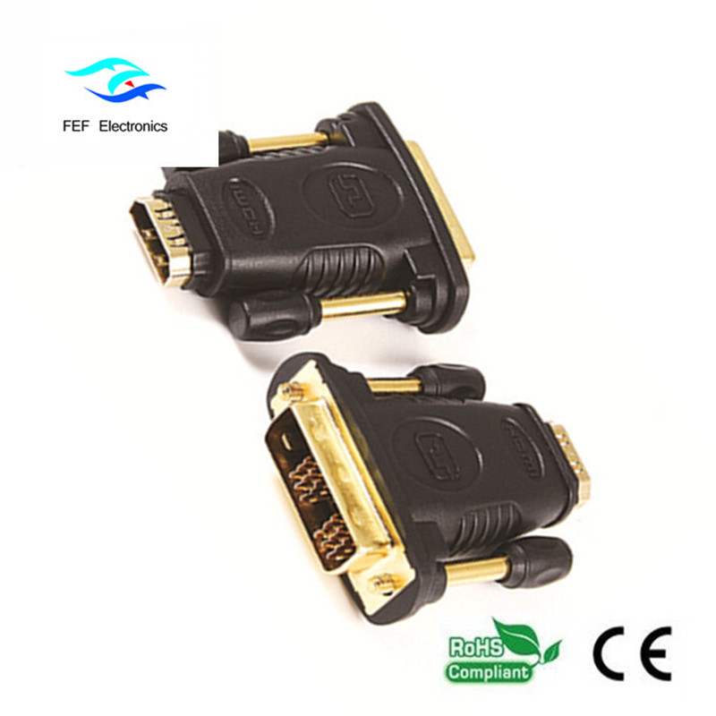 Adattatore femmina DVI (24 + 1) a HDMI oro / nichel Codice: FEF-HD-005