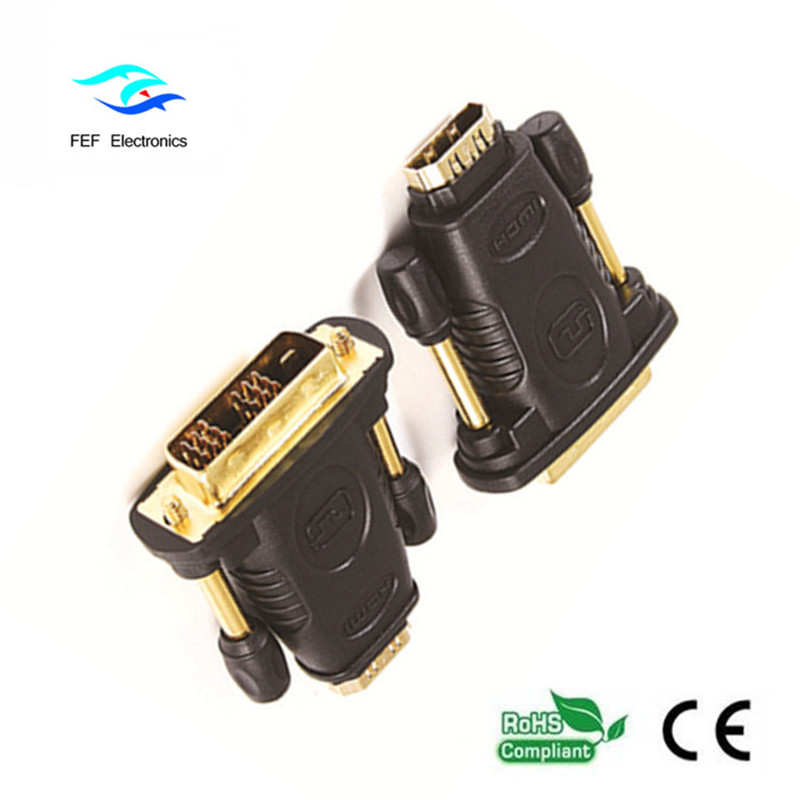 Adattatore femmina DVI (24 + 1) a HDMI oro / nichel Codice: FEF-HD-005