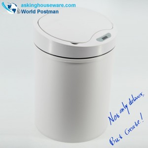 AKbrand Contenitore per la polvere induttivo automatico con caricatore elettrico, grigio, 15 litri