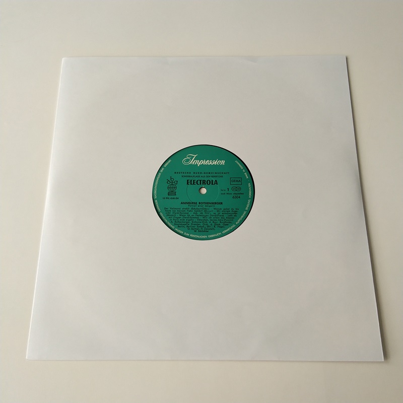 12 tasche interne in vinile bianco LP per dischi in vinile 33RPM