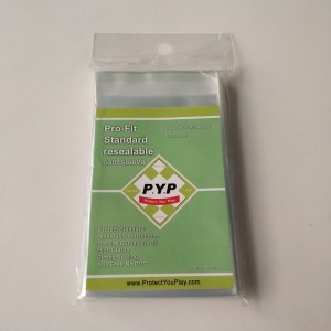 Maniche per carte da gioco standard risigillabili prive di protezioni Crystal Clear Pro-fit 63.5x88mm