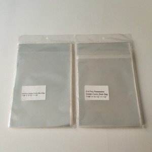 Sacchetto di fumetti risigillabile dorato trasparente da 2mil poli