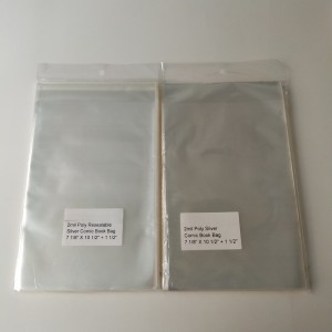 Sacchetto di libro di fumetti risigillabile in cristallo trasparente da 2mil