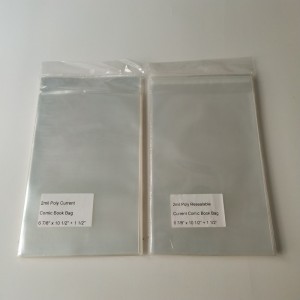Sacchetto di libro di fumetti risigillabile da 2mil Poly