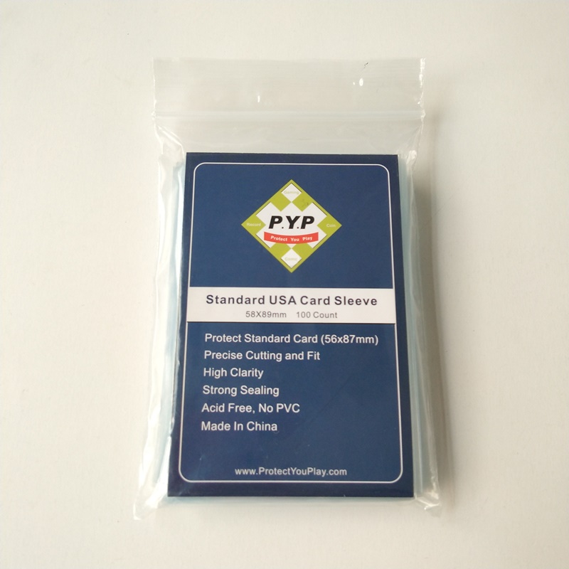 Manicotto card per carte da gioco 56x87mm formato Crystal Clear Standard USA
