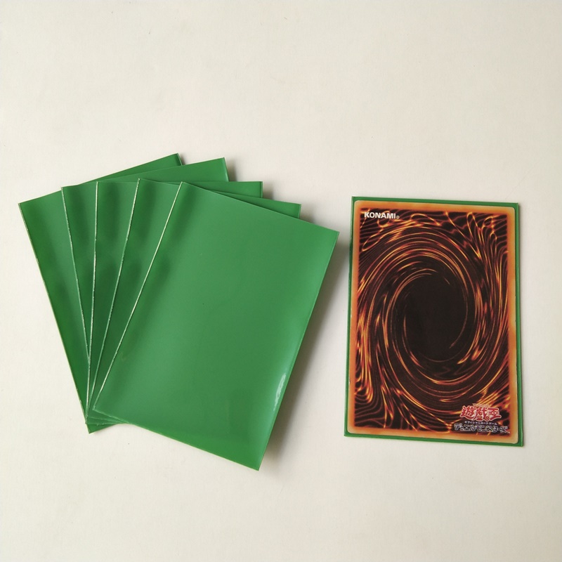 Manicotti di protezione per mascherino opachi di colore verde per carte da gioco di dimensioni giapponesi 60x87mm