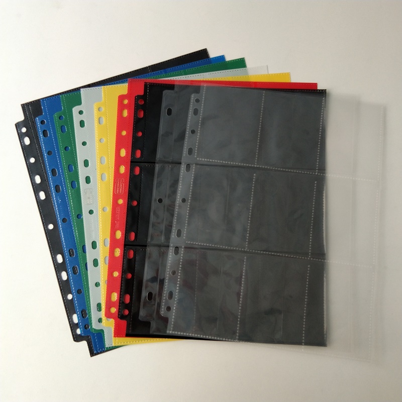 9 Pocket Poly Card Holder Protezioni per pagine Foglio di plastica per raccoglitori