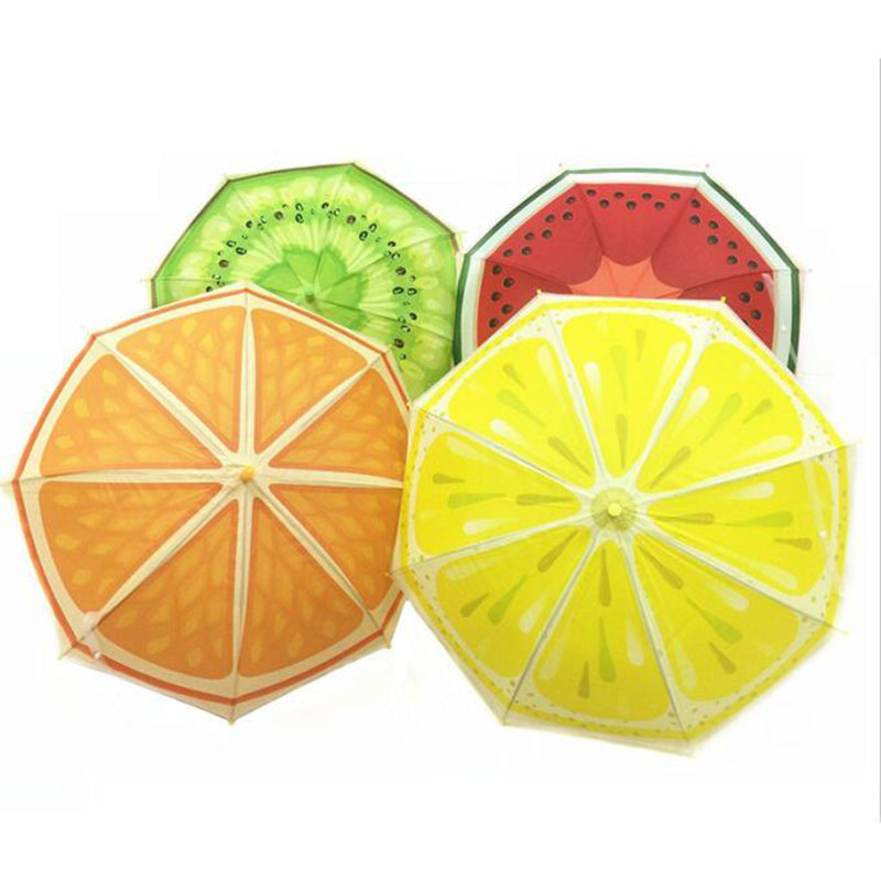 Frutta Trasparente Parasole materiale POE automatico Ombrello carino per bambini