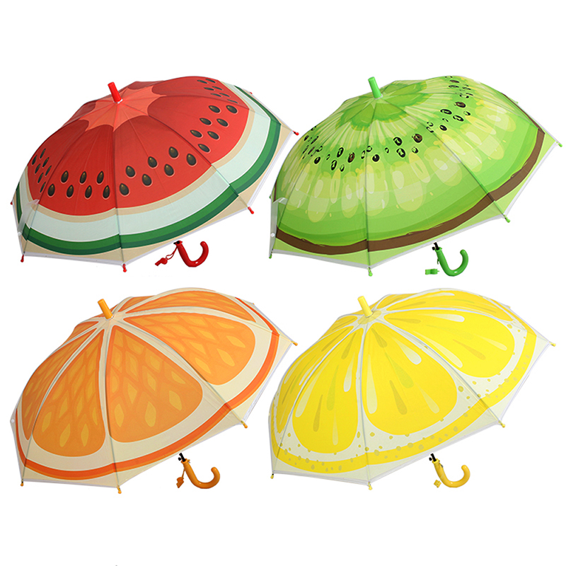 Frutta Trasparente Parasole materiale POE automatico Ombrello carino per bambini