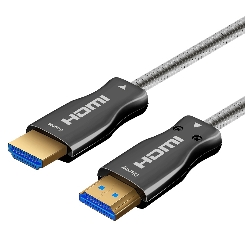 15m 49ft HDMI 2.0 18Gbps 4K 60Hz Cavo HDMI a HDMI con cavo in fibra ottica placcato oro