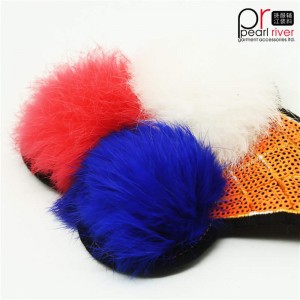 Toppa gelato pom pom reversibile cucita a mano di alta qualità