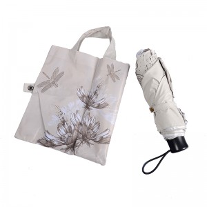 Ombrello promozionale con logo stampato Ombrello 3 volte con rivestimento argentato