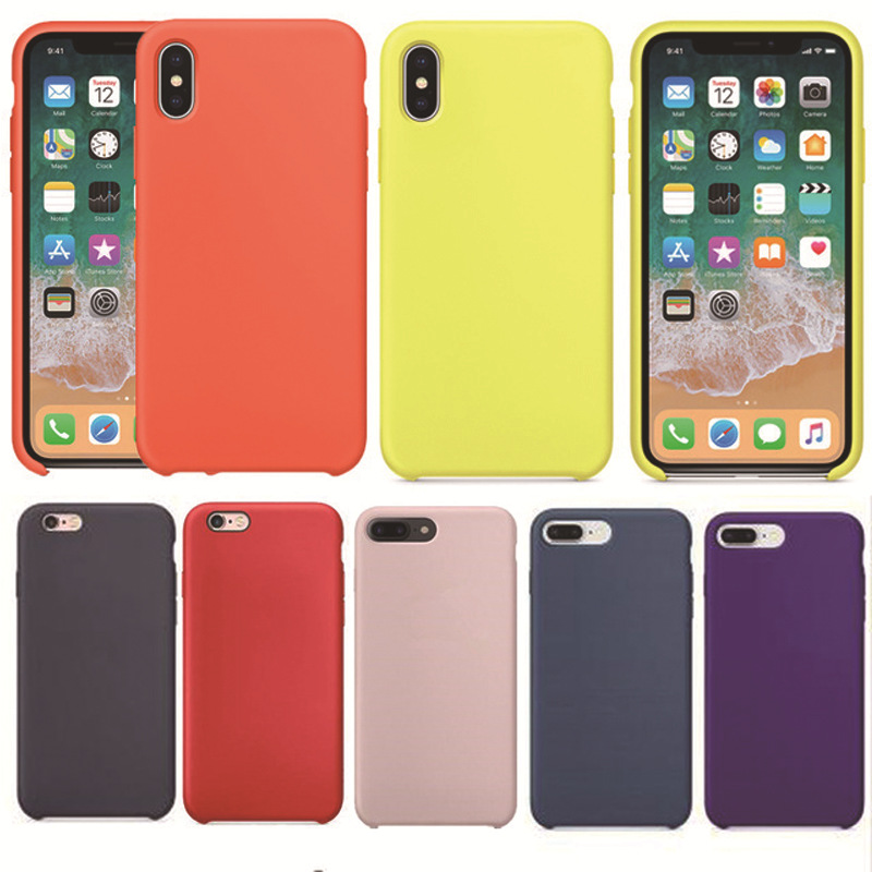 Top Quality 1: 1 Custodia originale in silicone liquido per iPhone 6 7 8, campione disponibile