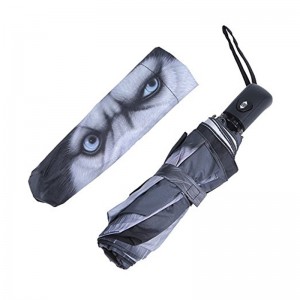 Stampa digitale Immagini animali Apertura automatica e chiusura automatica ombrello 3 volte