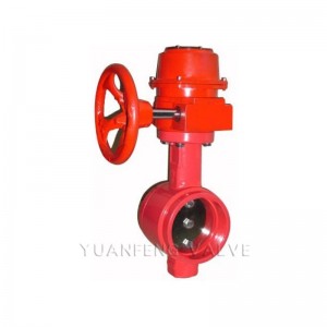 Valvola a farfalla con estremità scanalata