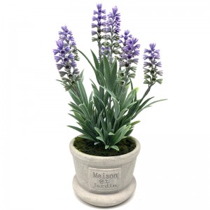 Moderna pianta artificiale in vaso Home Decor fiori di lavanda Disposizione Decorazione da tavolo