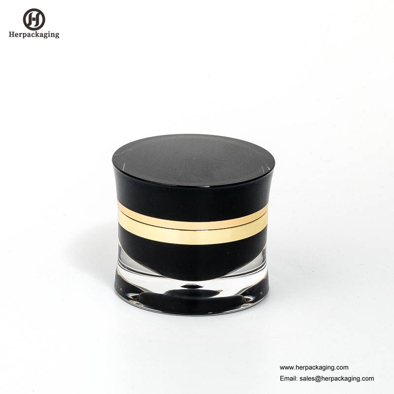 Vaso cosmetico acrilico vuoto rotondo di lusso HXL217