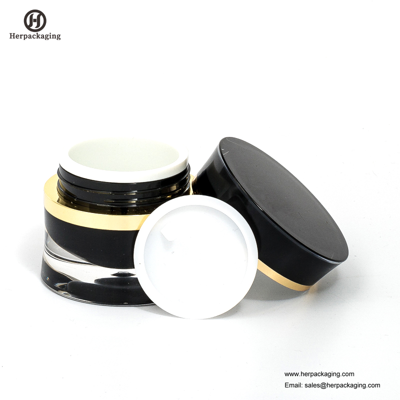 Vaso cosmetico acrilico vuoto rotondo di lusso HXL217