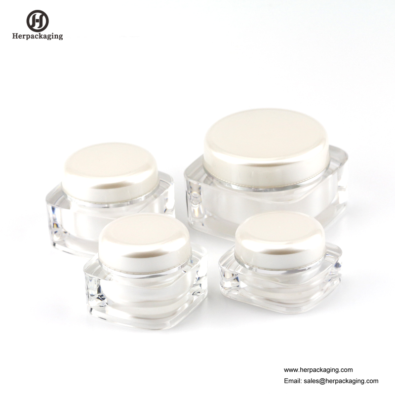 HXL221 vaso cosmetico acrilico vuoto rotondo di lusso