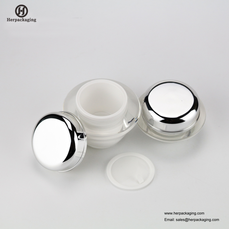 Vaso cosmetico acrilico vuoto rotondo di lusso HXL223