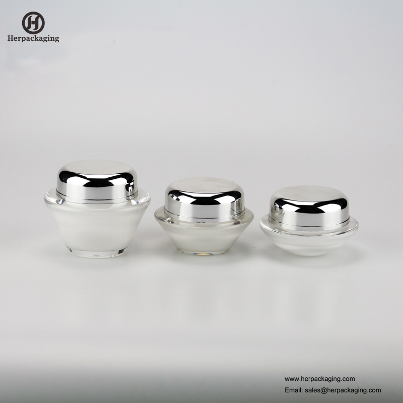 Vaso cosmetico acrilico vuoto rotondo di lusso HXL223