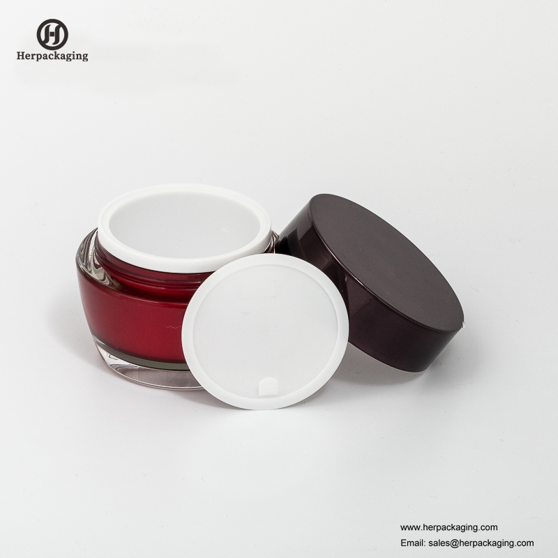 HXL224A vaso cosmetico acrilico vuoto rotondo di lusso