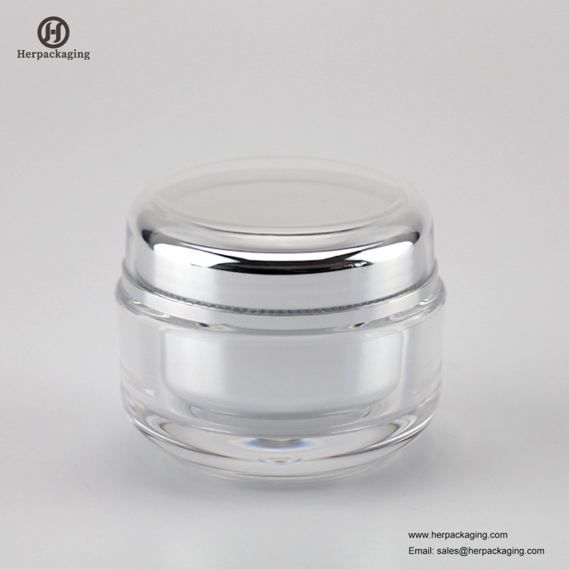 HXL228 vaso cosmetico acrilico vuoto rotondo di lusso