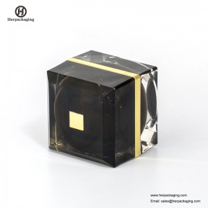 HXL233 bottiglia quadrata in acrilico e vasetto per crema per la cura della pelle