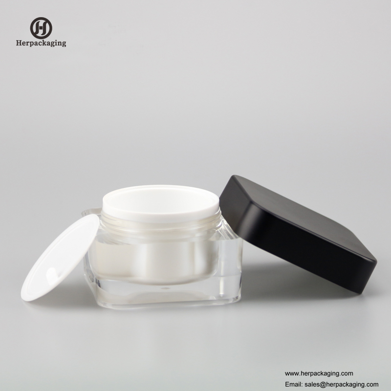 HXL234 vaso cosmetico acrilico vuoto rotondo di lusso