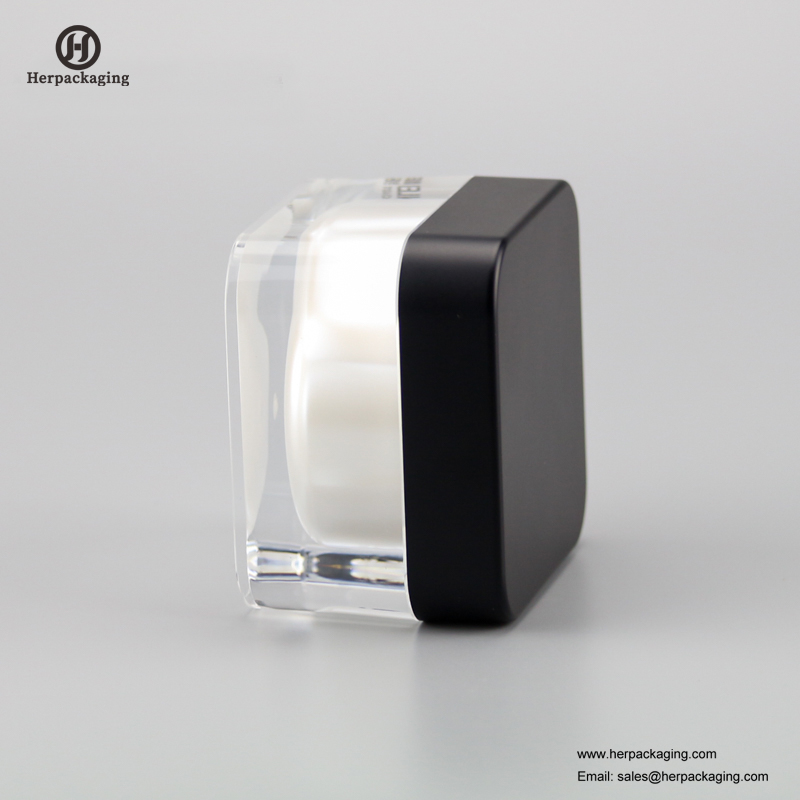 HXL234 vaso cosmetico acrilico vuoto rotondo di lusso