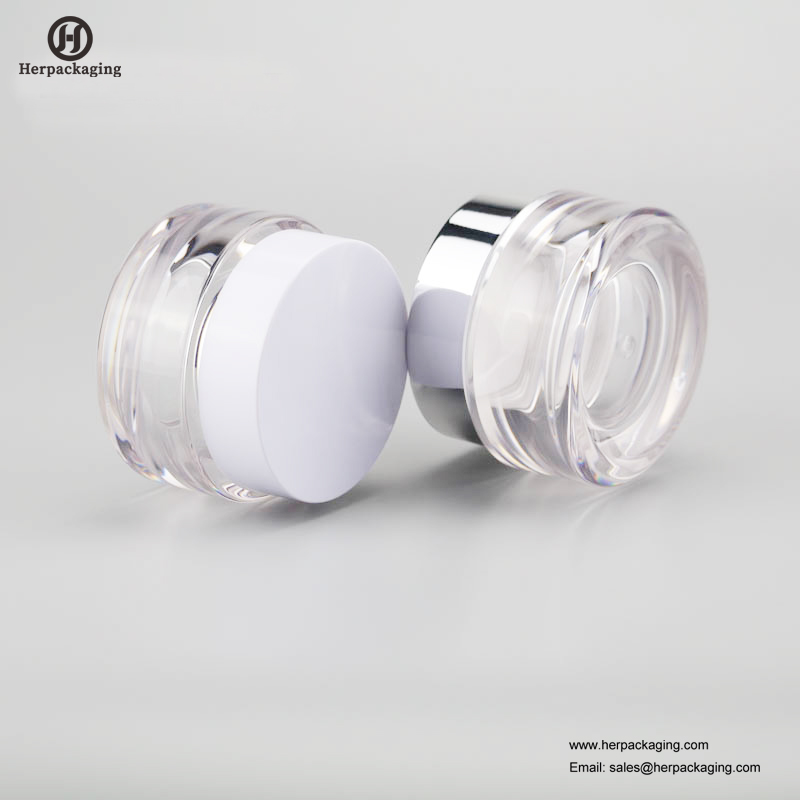 HXL237A vaso cosmetico acrilico vuoto rotondo di lusso